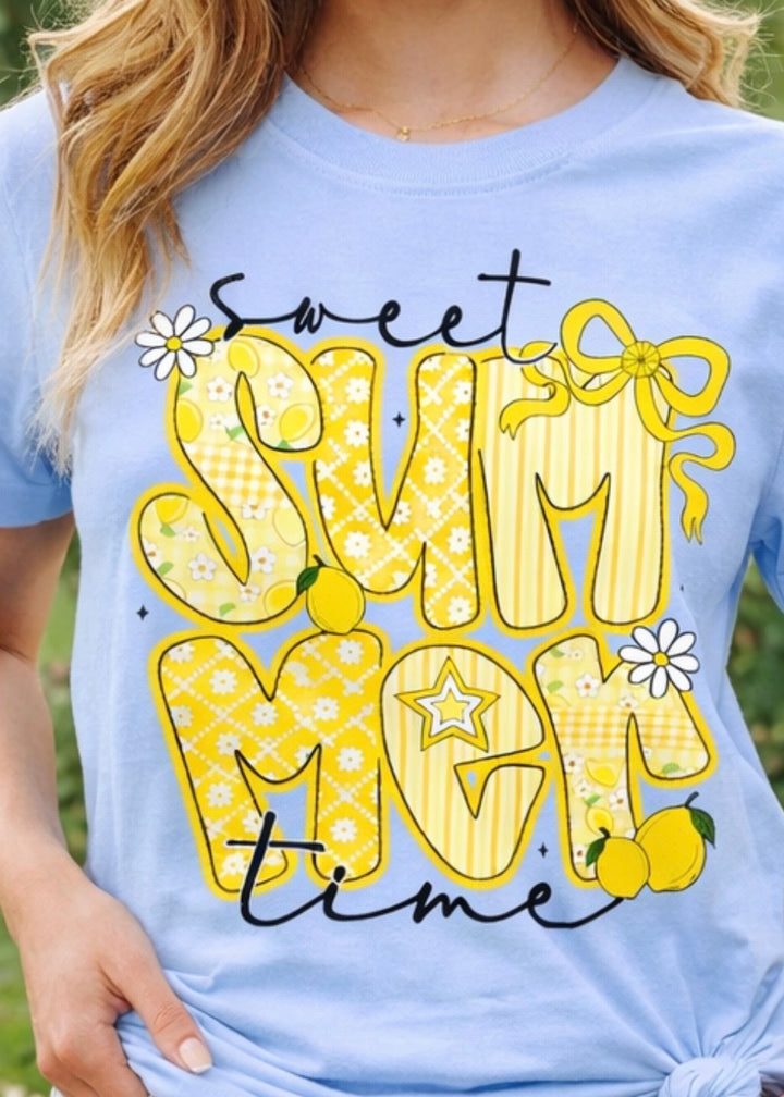 Sweet Summer Time Lemon Graphic Tee