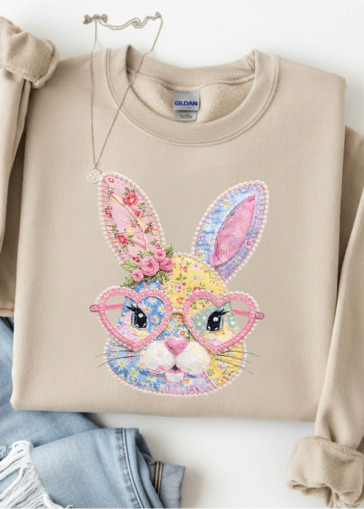 ⭐ BEST SELLER ⭐ Faux Pearl Bunny Graphic Tee or Pullover - Made to Order