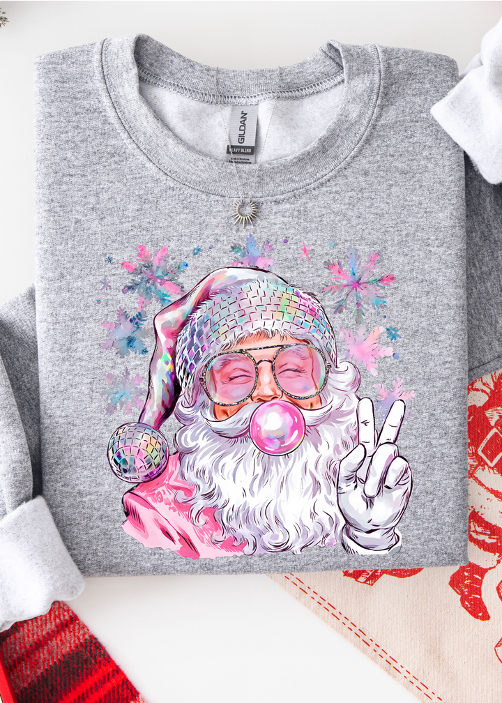 GLITTER ✨  BUBBLE SANTA TEE OR SWEATSHIRT