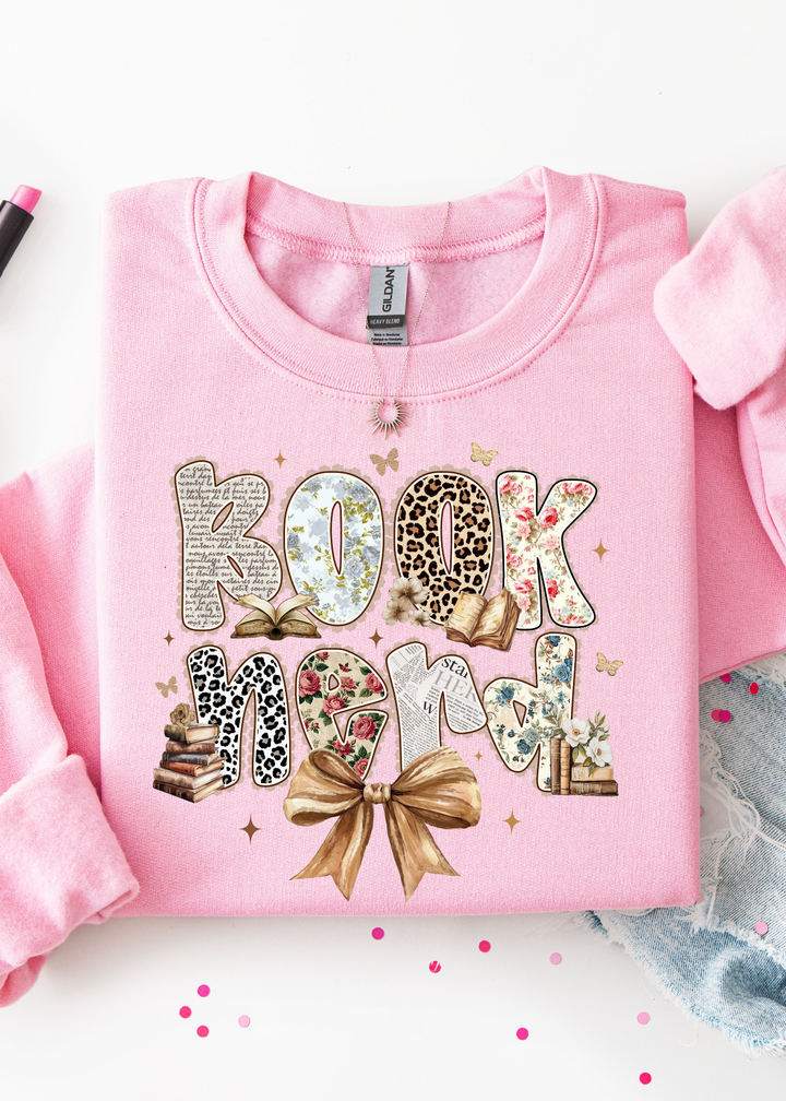 Retro Book Nerd Graphic Tee or Sweatshirt