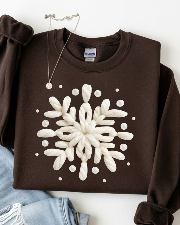 ✨ DEAL OF DAY✨ Crochet Snowflake Graphic Tee or Sweatshirt