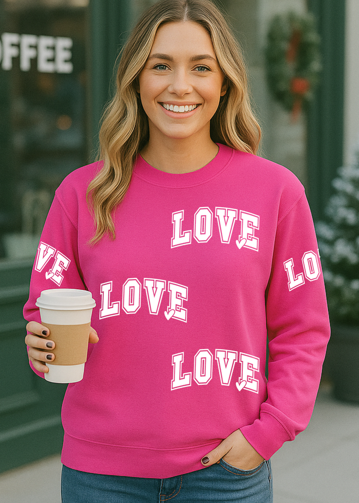 Love All Over Graphic Tee or Sweatshirt