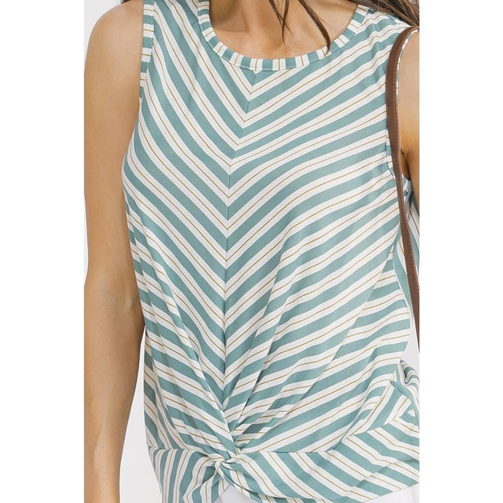 STRIPE TWIST TANK TOP