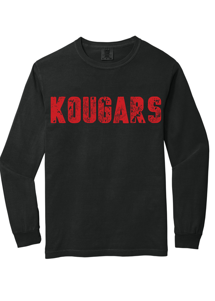 Kankakee Valley Kougars Comfort Colors Long Sleeve Tee