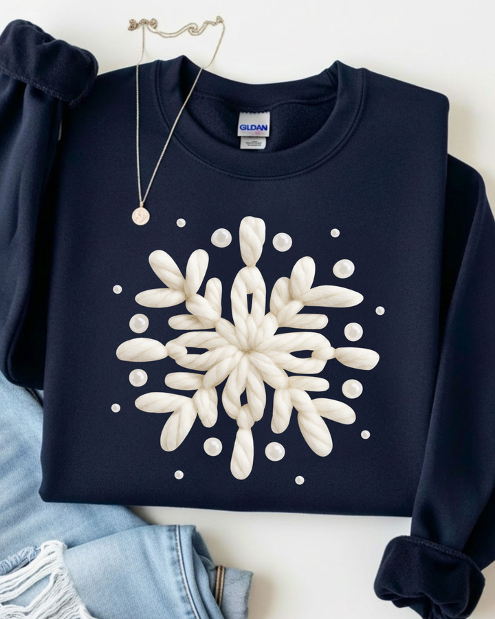 ✨ DEAL OF DAY✨ Crochet Snowflake Graphic Tee or Sweatshirt