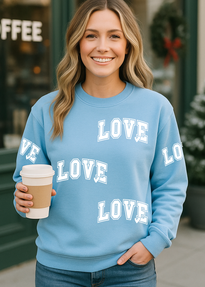 Love All Over Graphic Tee or Sweatshirt