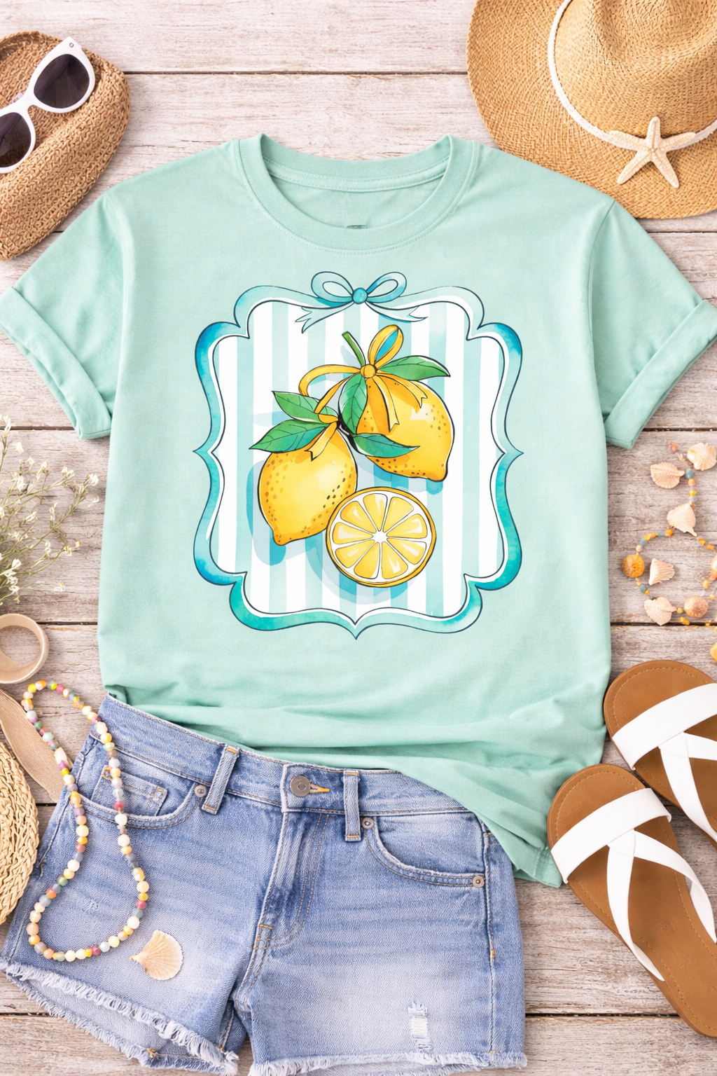 Retro Summer Lemon  Graphic Tee - Made to Order