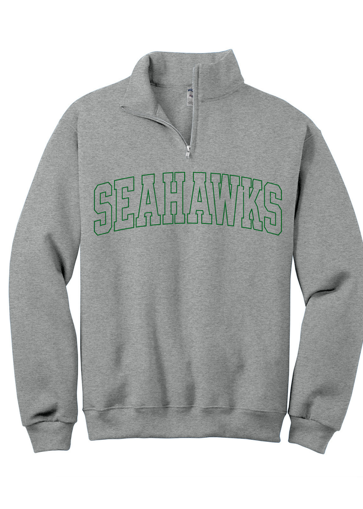Atlantic Shores Christian Hollow "Seahawks" Jerzees Quarter Zip Pullover