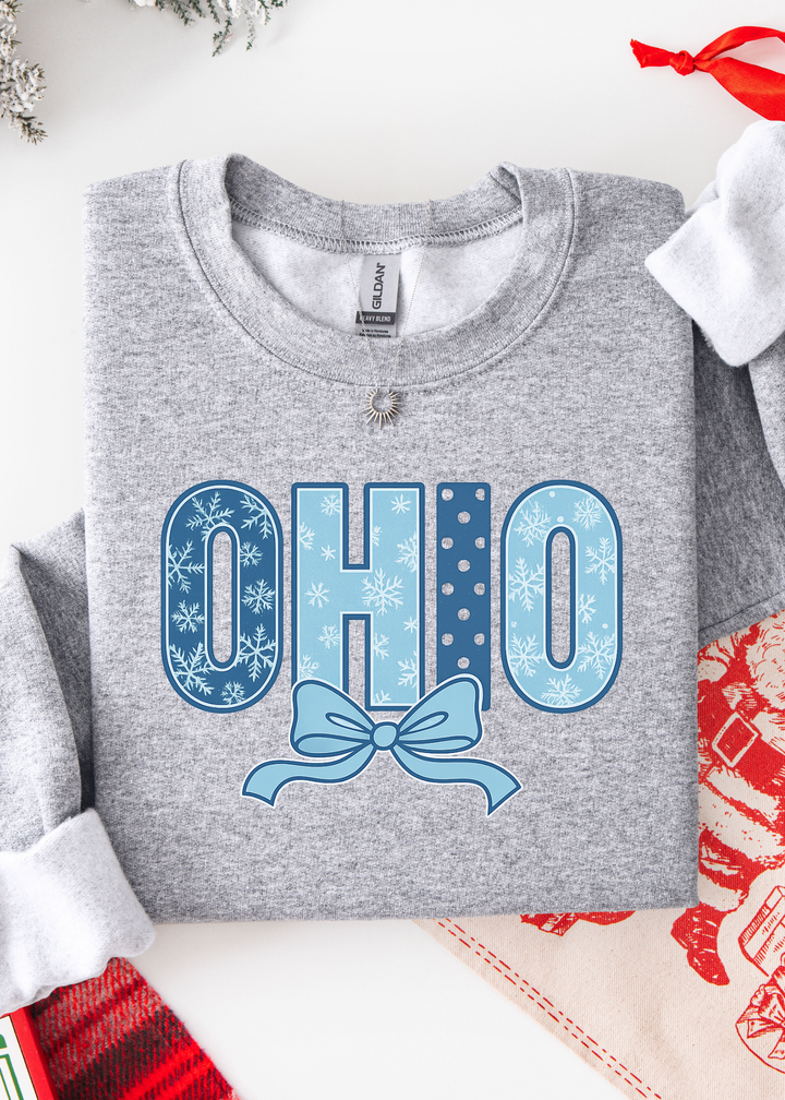 WINTER OHIO WITH BOW GRAPHIC TEE OR SWEATSHIRT