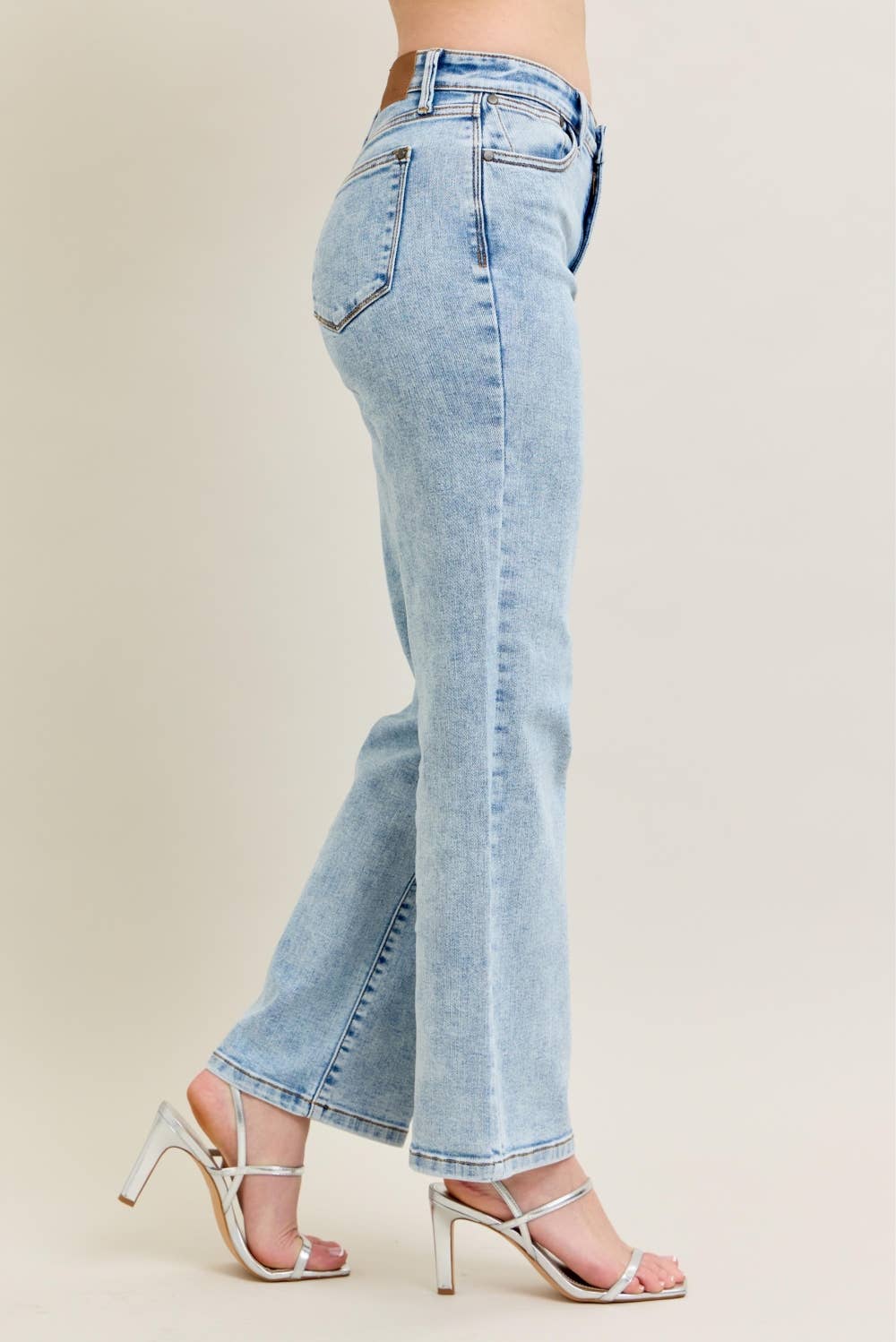 Judy Blue - JB82653 High Waist Stone Wash Straight Fit