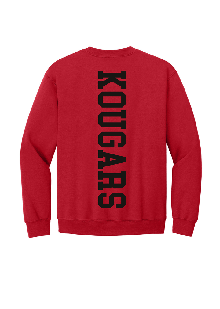 Kankakee Valley Kougars Solid Center Back  Crewneck