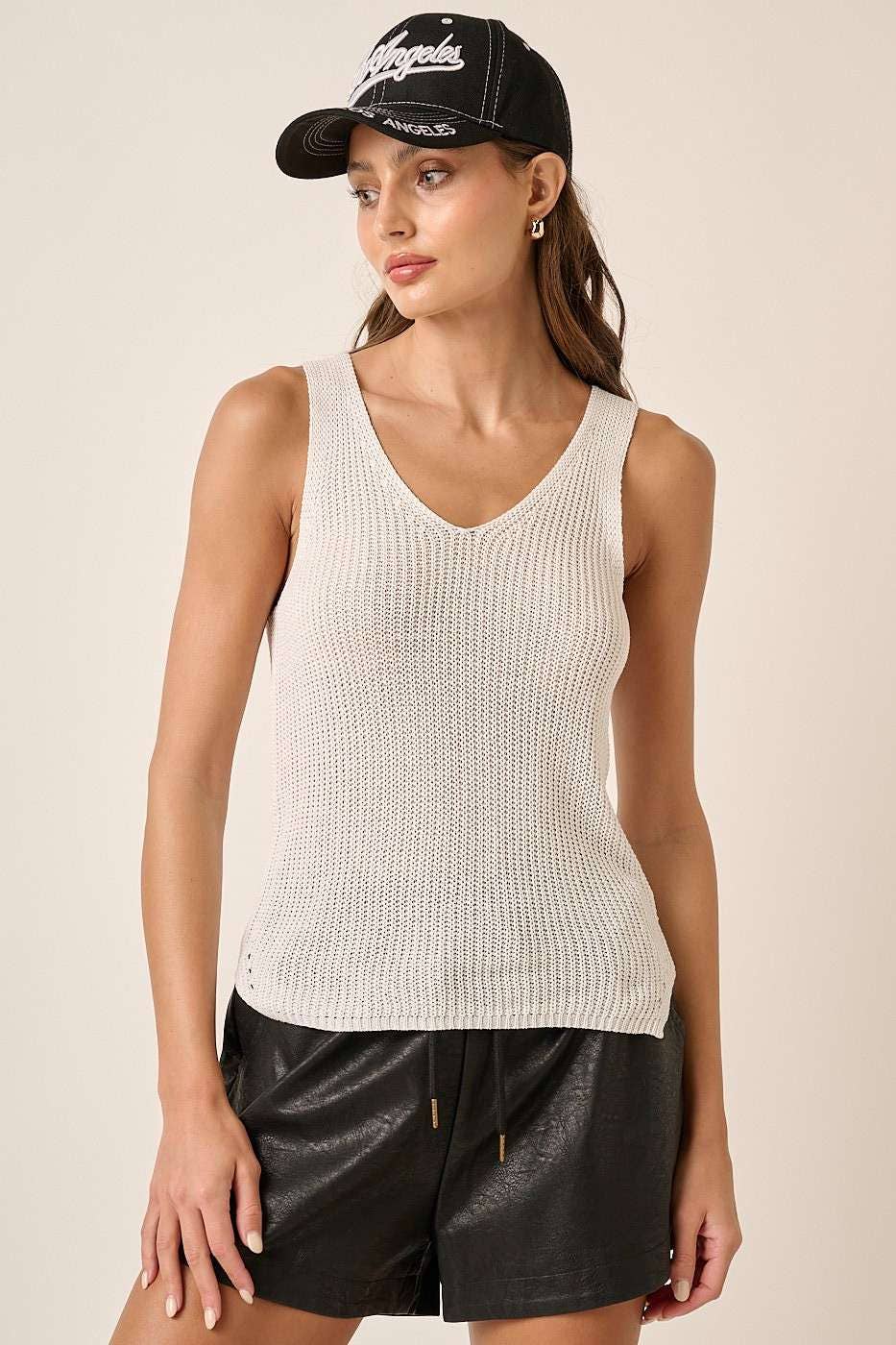 IVORY SWEATER TANK TOP
