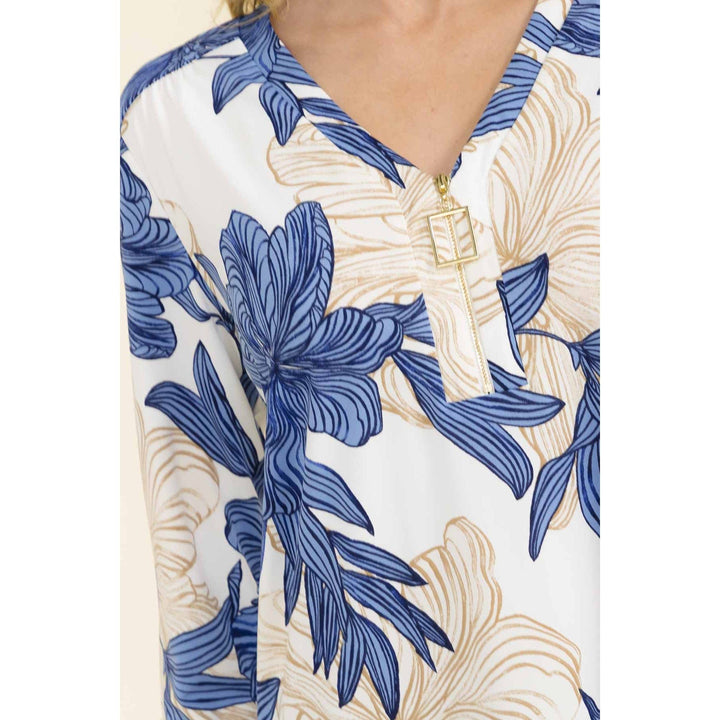TROPICAL ZIPPER FRONT SHIRT