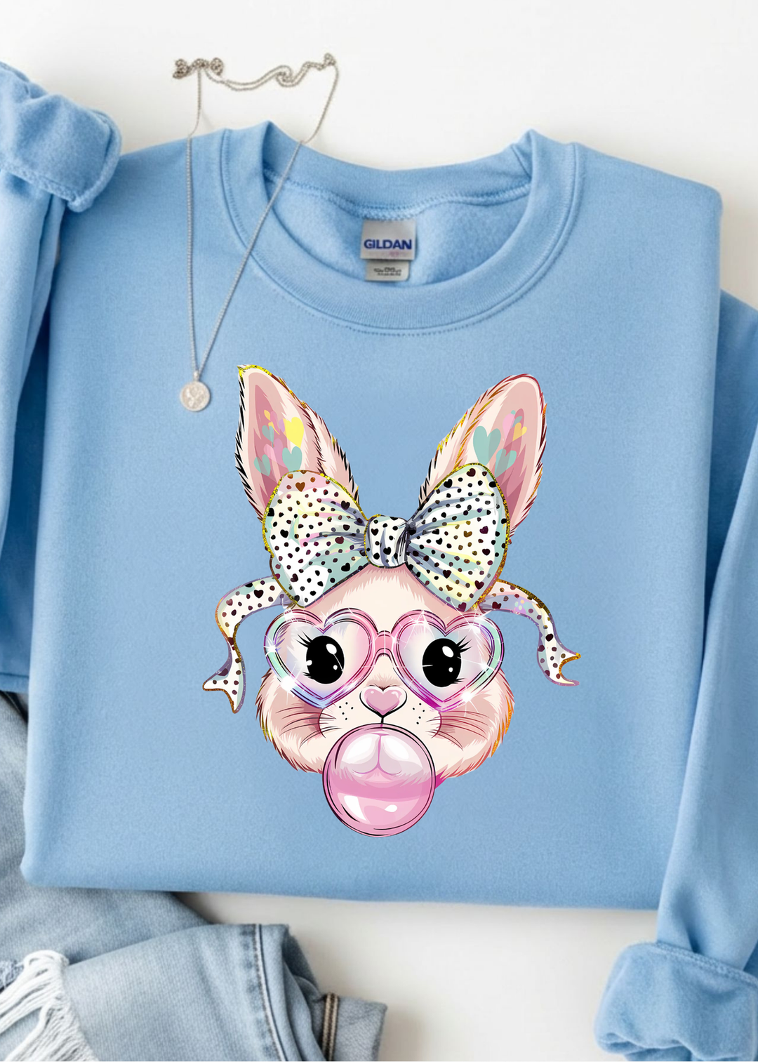 ⭐ BEST SELLER ⭐ Bubble Gum Bunny Graphic Tee or Pullover - Made to Order