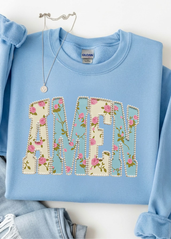 Amen FAUX Pearls Graphic Tee or Pullover - Made to Order