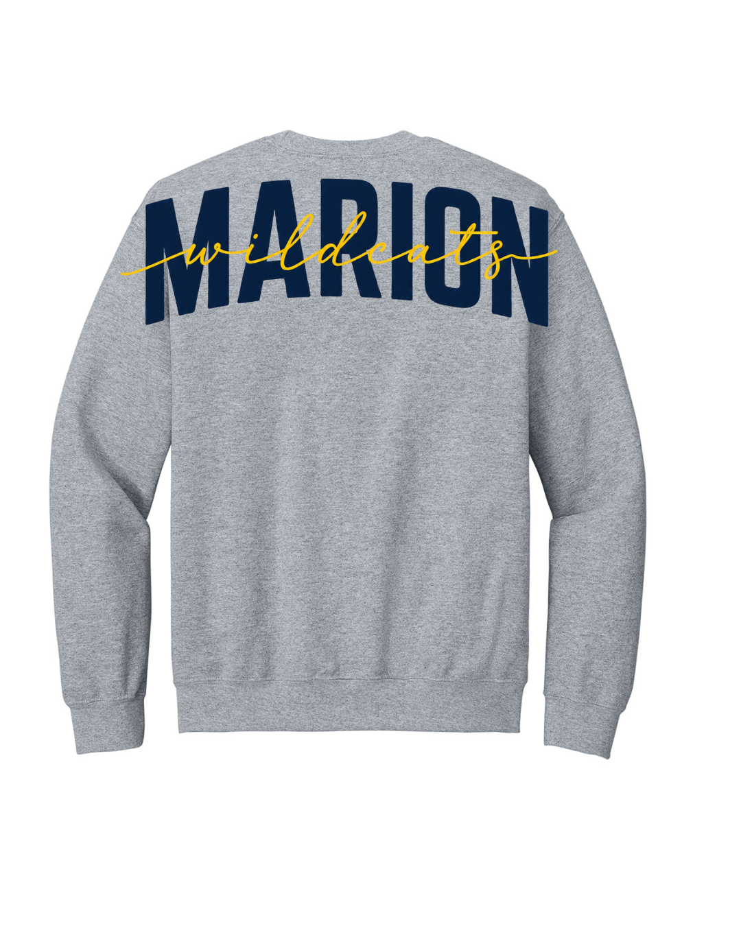 Marion Big Back with "Wildcats" Cursive Gildan Crewneck