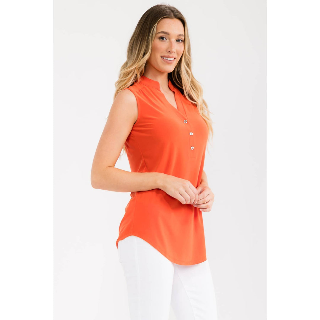 BUTTON DOWN SHIRT: Tangerine