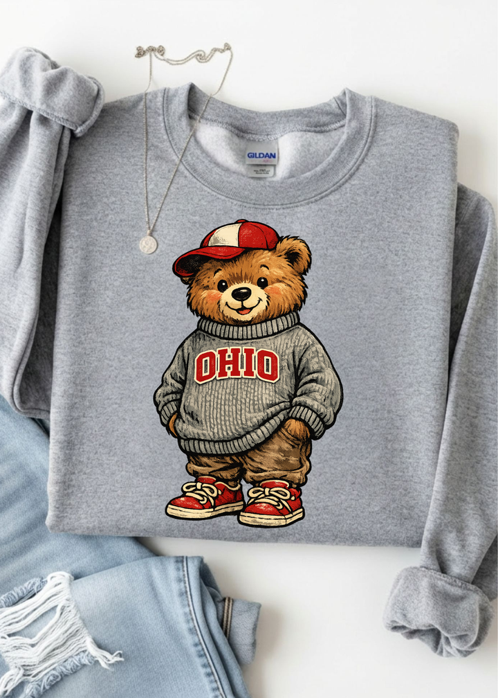 Vintage Ohio Bear Graphic Tee or Sweatshirt
