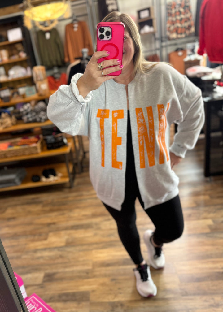 TENN Split Sweatshirt Cardi  - Made to Order