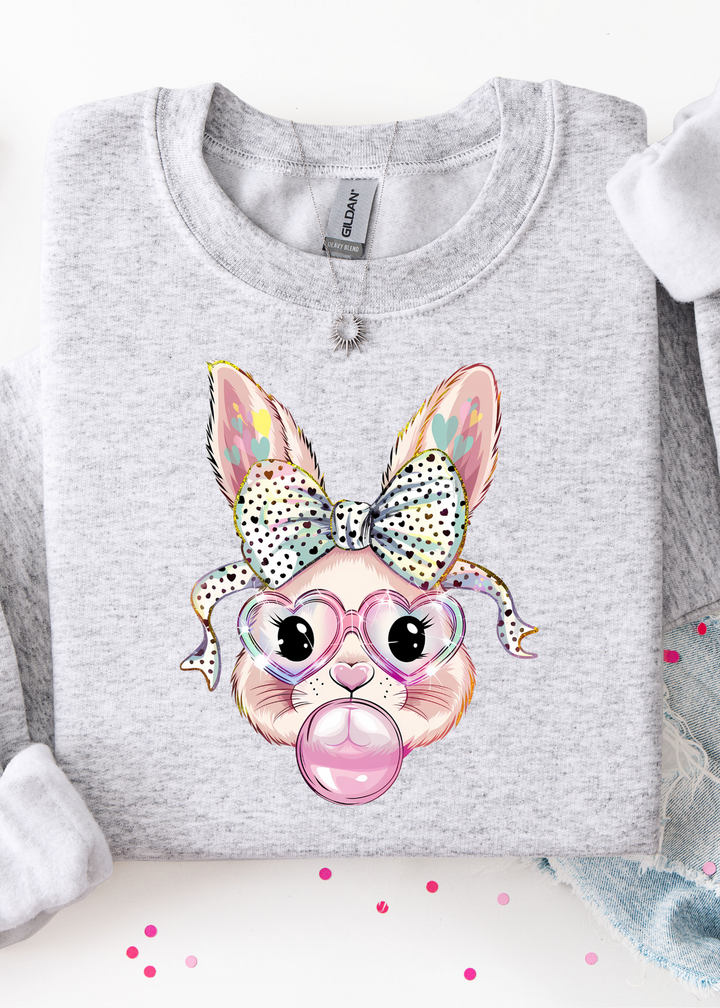 ⭐ BEST SELLER ⭐ Bubble Gum Bunny Graphic Tee or Pullover - Made to Order