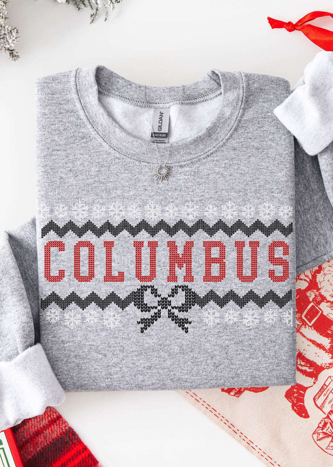 COLUMBUS SNOWFLAKE  GRAPHIC TEE OR SWEATSHIRT