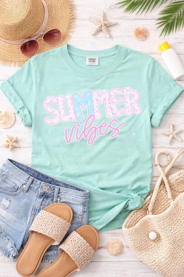 Floral Summer Vibes Graphic Tee