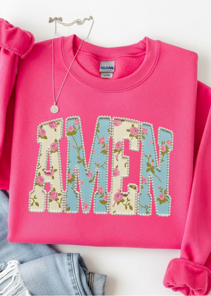 Amen FAUX Pearls Graphic Tee or Pullover - Made to Order