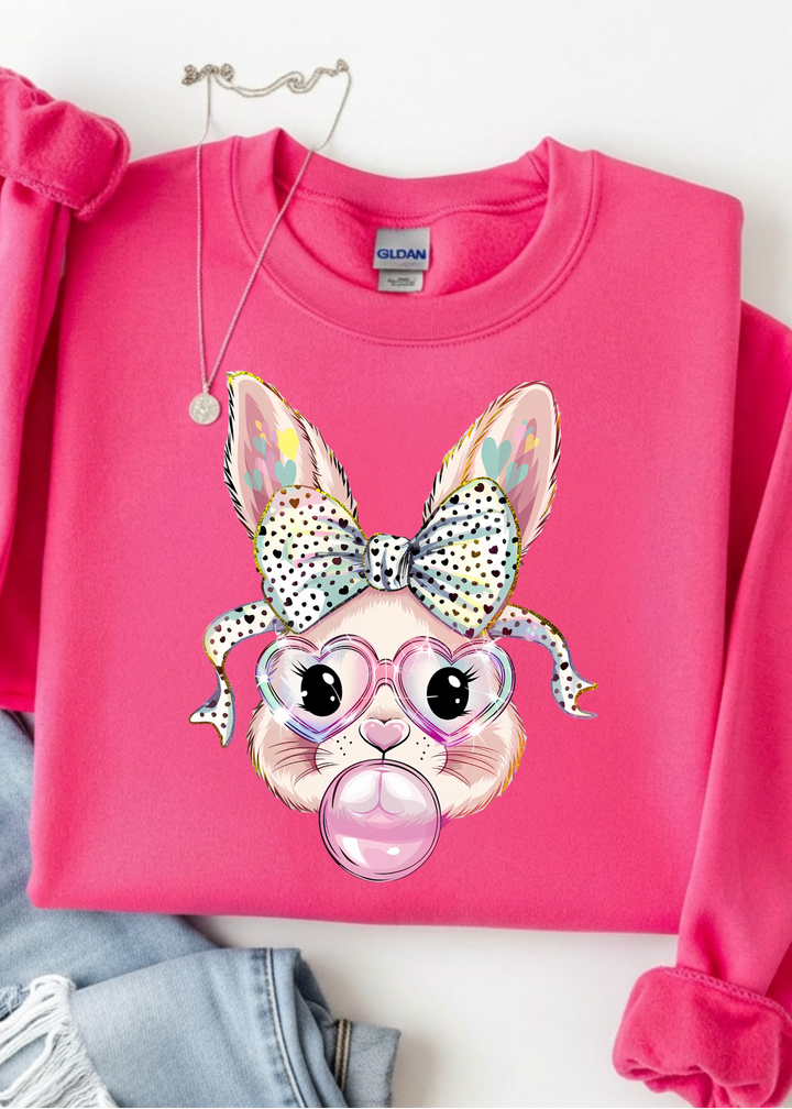 ⭐ BEST SELLER ⭐ Bubble Gum Bunny Graphic Tee or Pullover - Made to Order