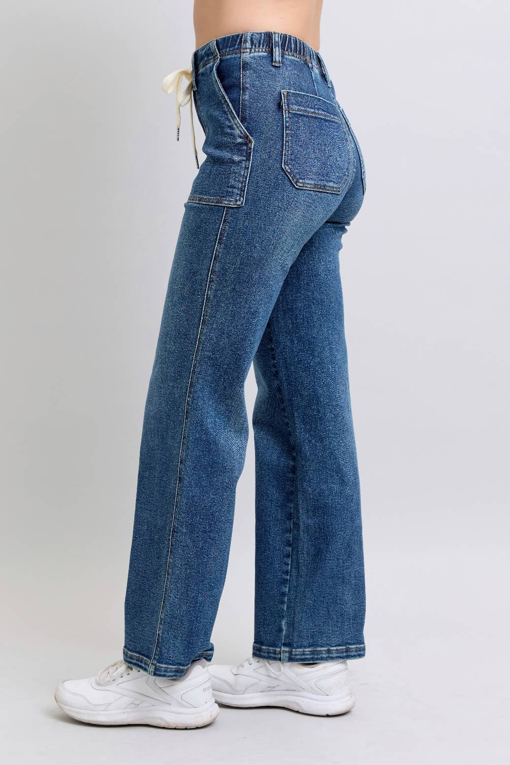 Judy Blue - JB8856  High Waisted Drawstring Wide Leg