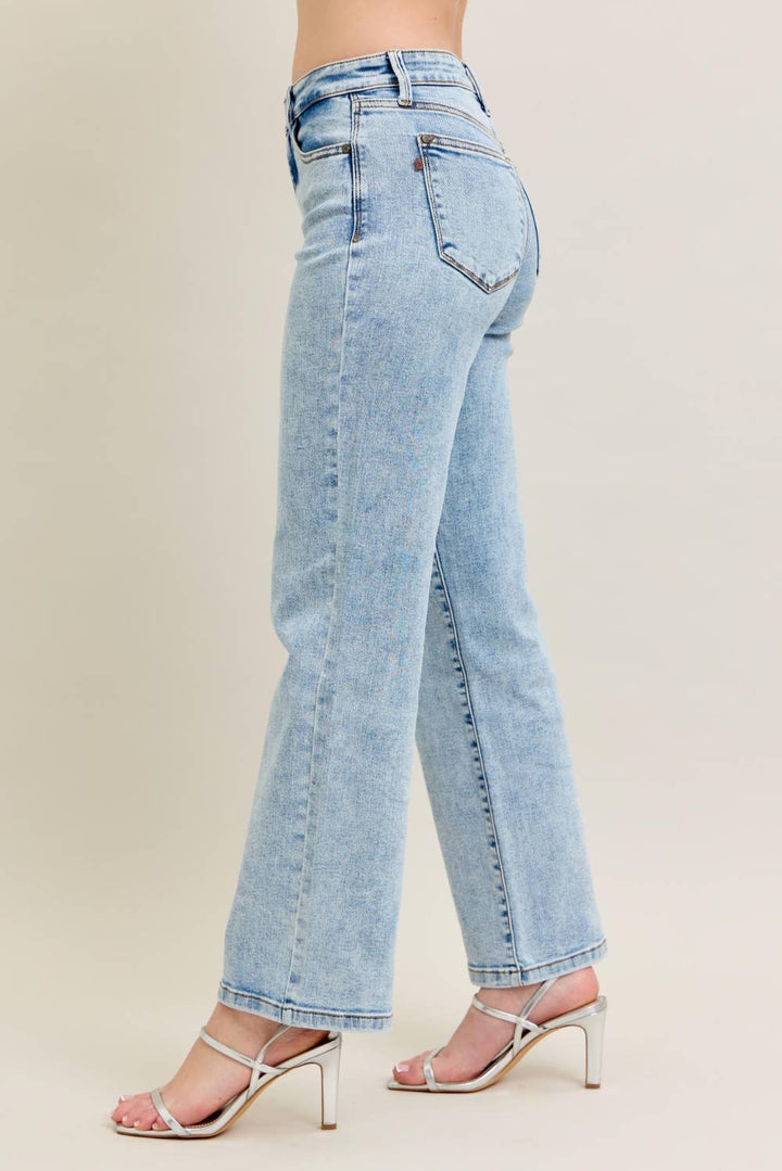 Judy Blue - JB82653 High Waist Stone Wash Straight Fit