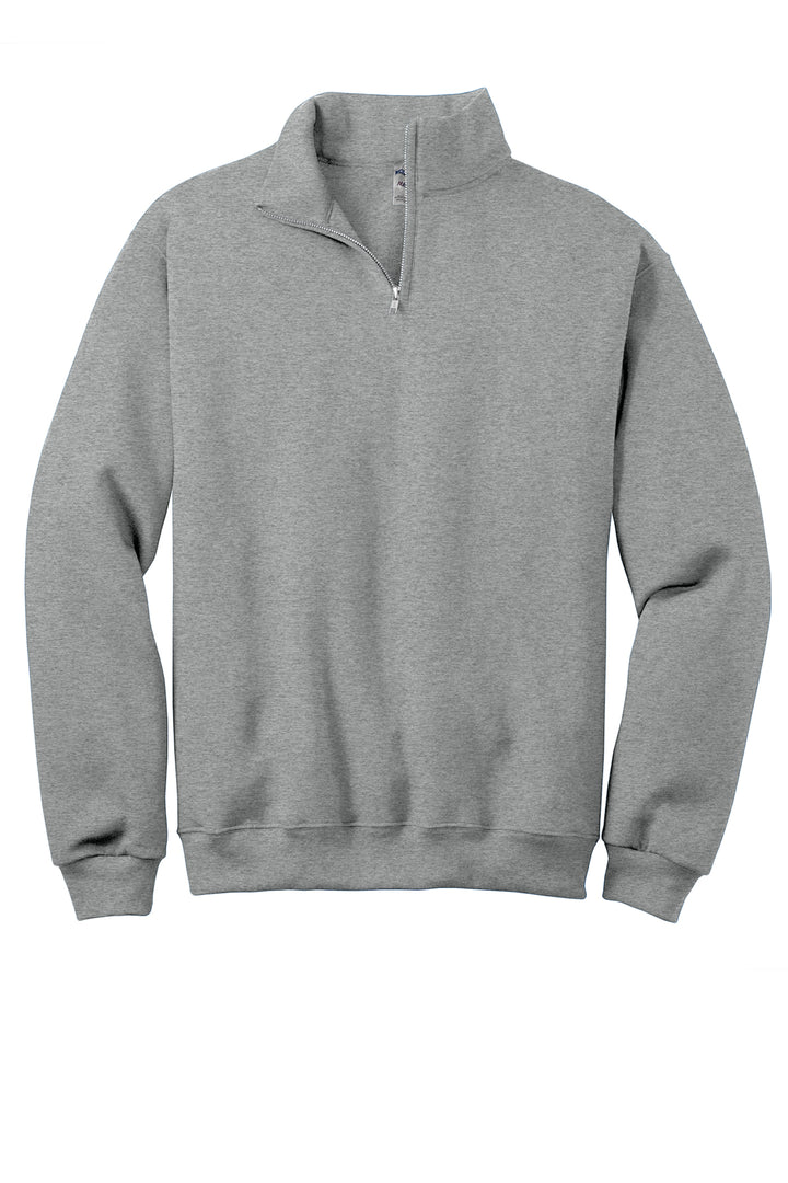 1/4 ZIP DISTRESSED BIG BACK WITH FRONT PRINT - CUSTOM