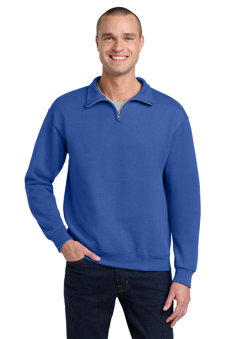 1/4 ZIP SWEATSHIRT HOLLOW SLEEVE FONT WITH MASCOT CHEST - CUSTOM
