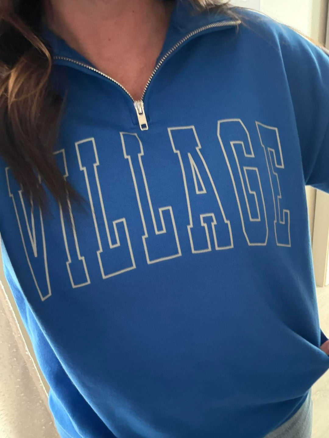 CUSTOM 1/4 ZIP HOLLOW CHEST PRINT