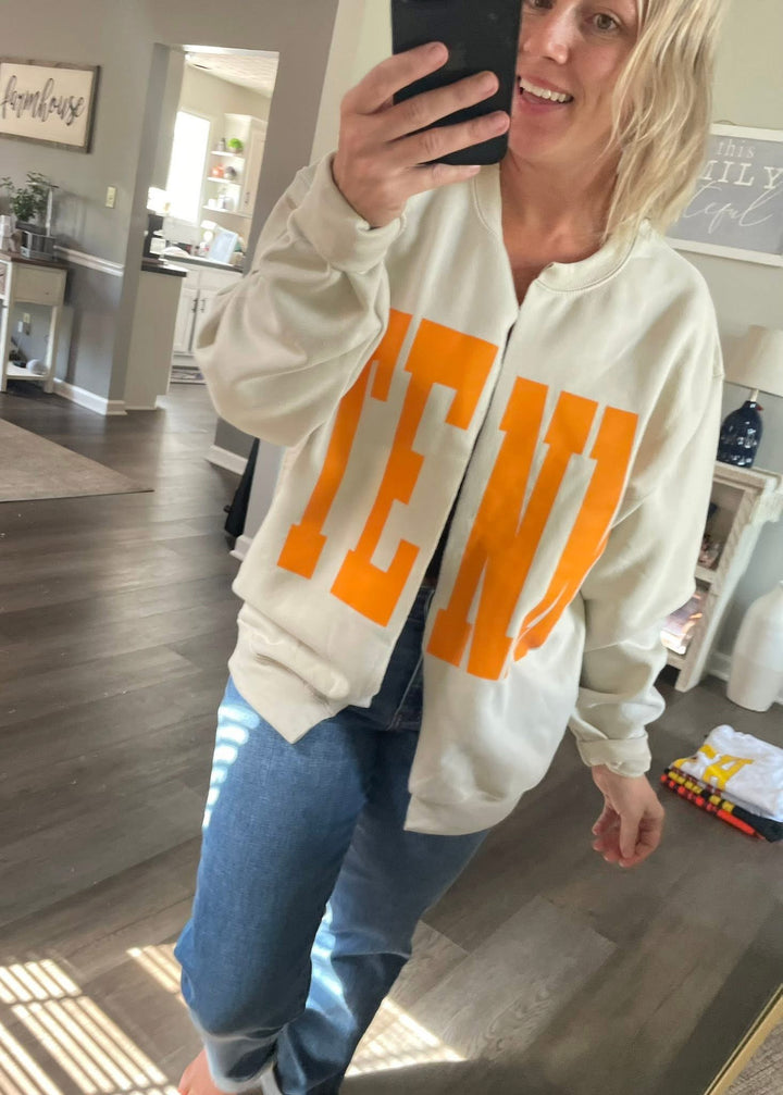 TENN Block Split Sweatshirt Cardi - Made to Order