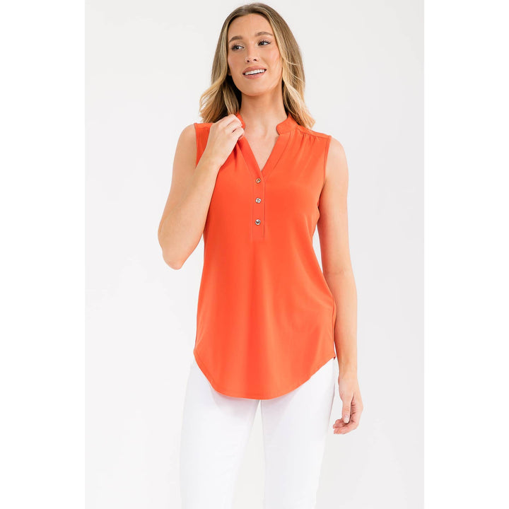 BUTTON DOWN SHIRT: Tangerine