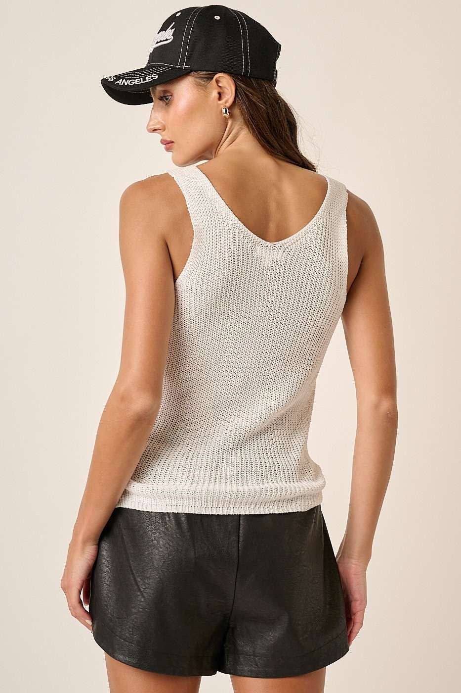 IVORY SWEATER TANK TOP