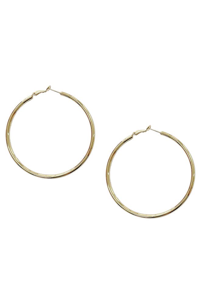 14K Gold Dipped Omega Closure Hoop: Gold / 4cm