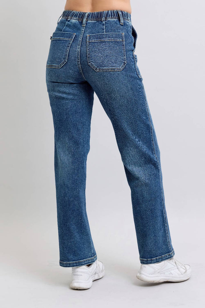 Judy Blue - JB8856  High Waisted Drawstring Wide Leg