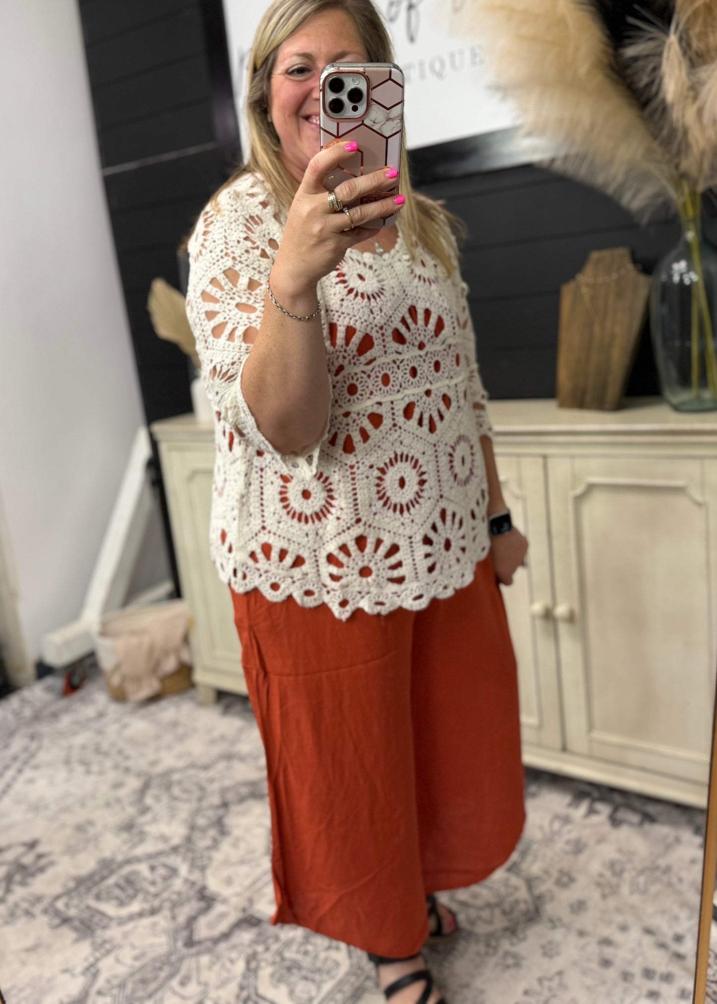 Crochet Bell Sleeve Top
