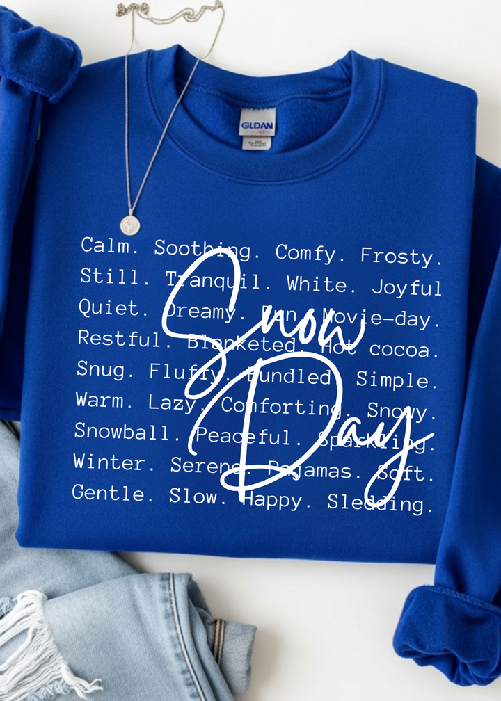 Snow Day Words Graphic Tee or Sweatshirt
