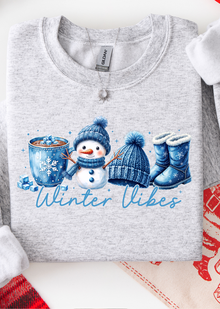 Winter Vibes Snowmen Graphic Tee or Sweatshirt