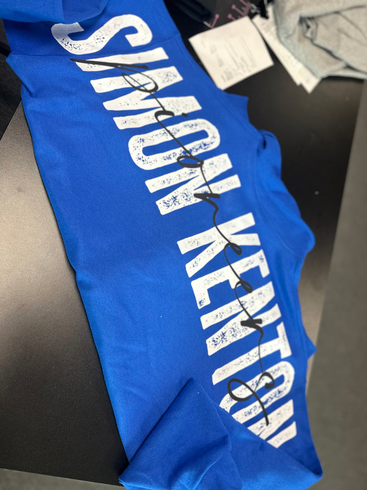 1/4 ZIP DISTRESSED BIG BACK WITH FRONT PRINT - CUSTOM