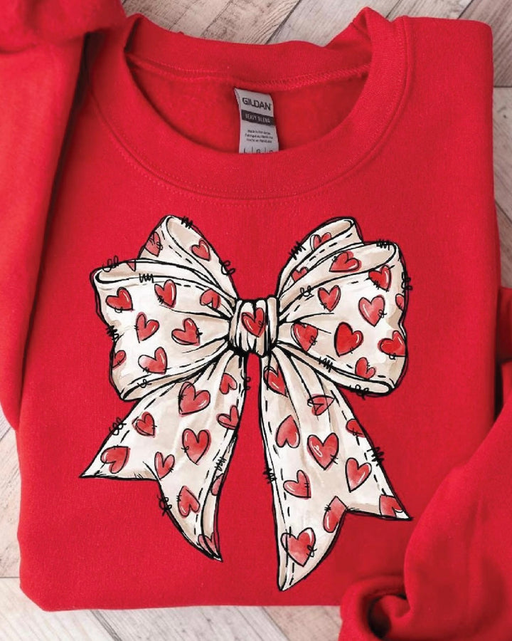 Valentine Bow Graphic Tee or Sweatshirt