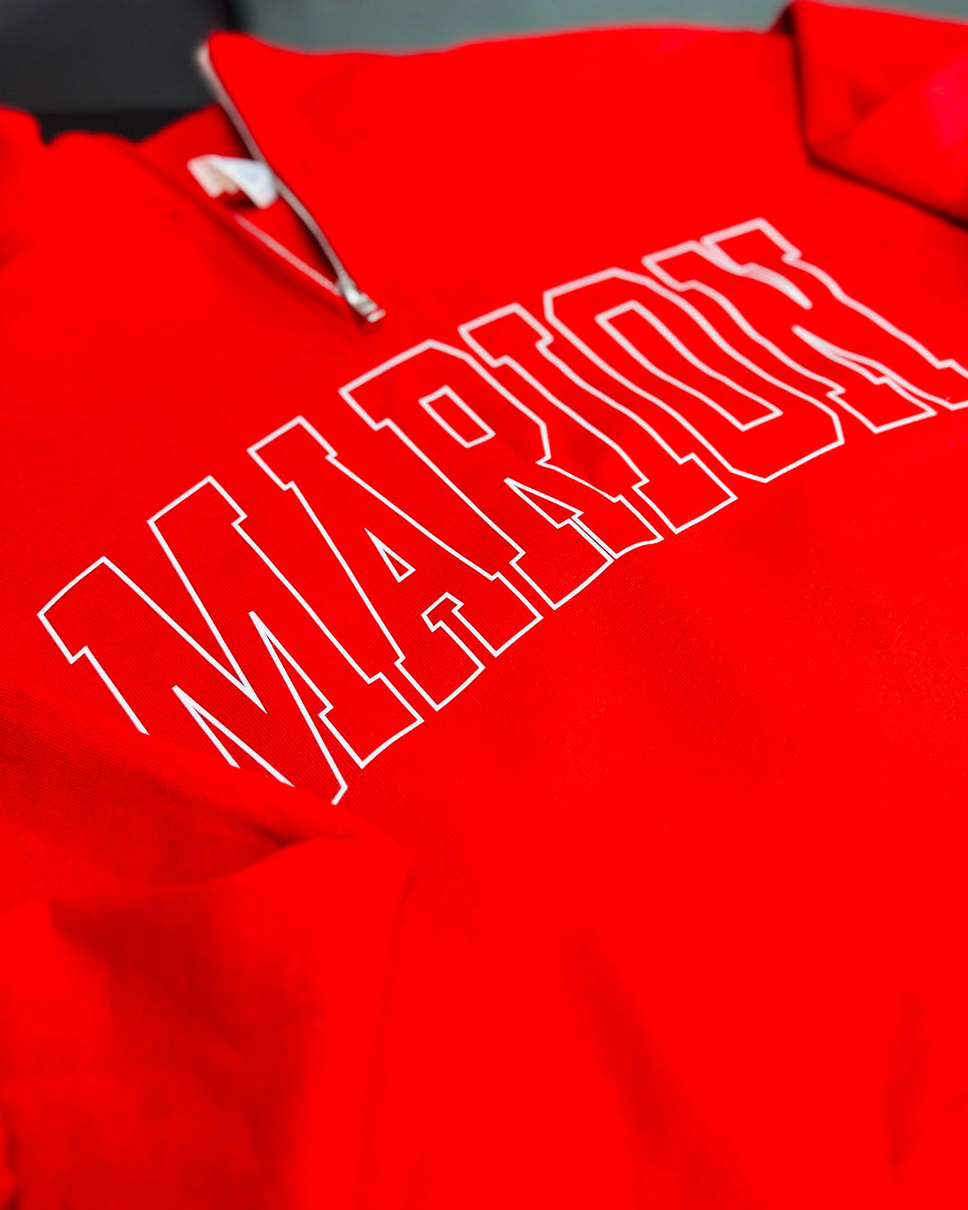 CUSTOM 1/4 ZIP HOLLOW CHEST PRINT