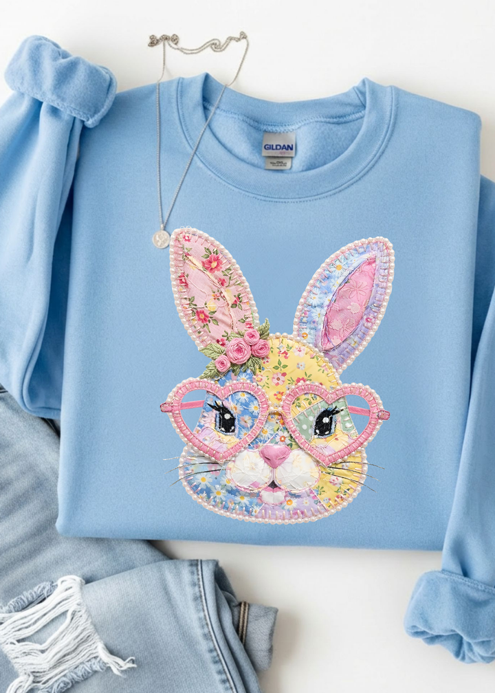 ⭐ BEST SELLER ⭐ Faux Pearl Bunny Graphic Tee or Pullover - Made to Order
