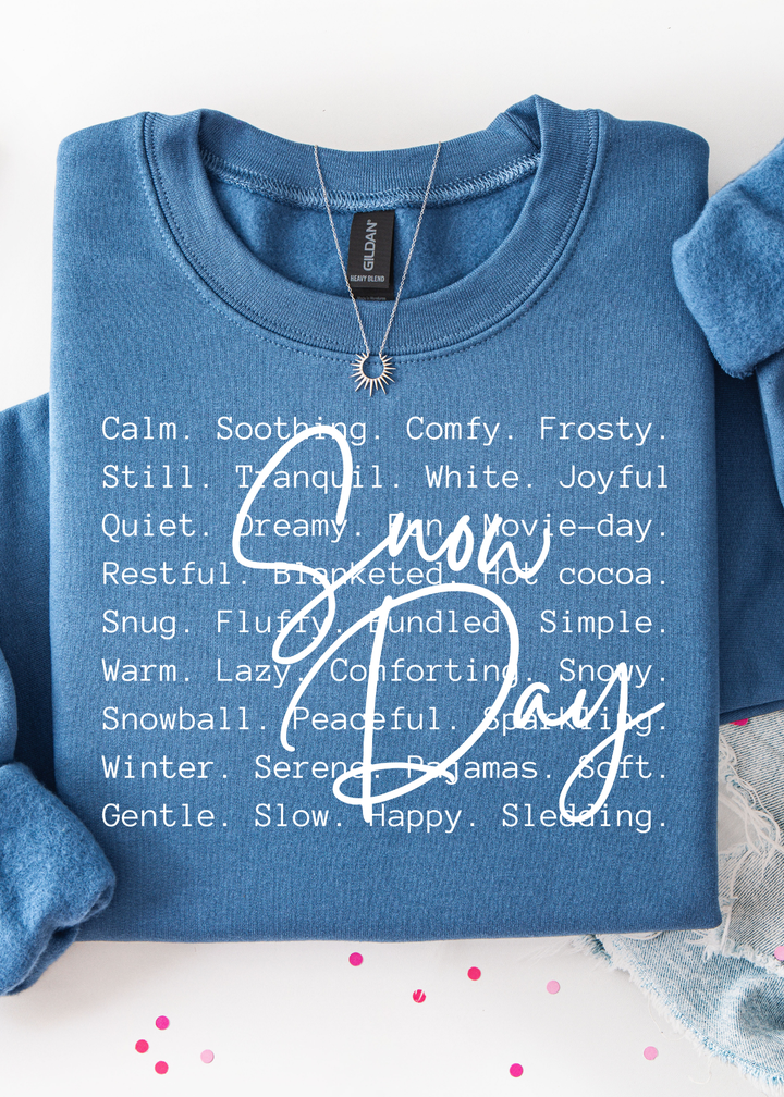 Snow Day Words Graphic Tee or Sweatshirt