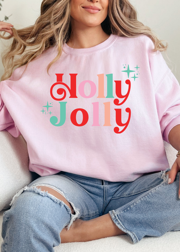 RETRO HOLLY JOLLY TEE OR SWEATSHIRT