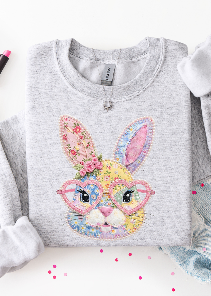 ⭐ BEST SELLER ⭐ Faux Pearl Bunny Graphic Tee or Pullover - Made to Order