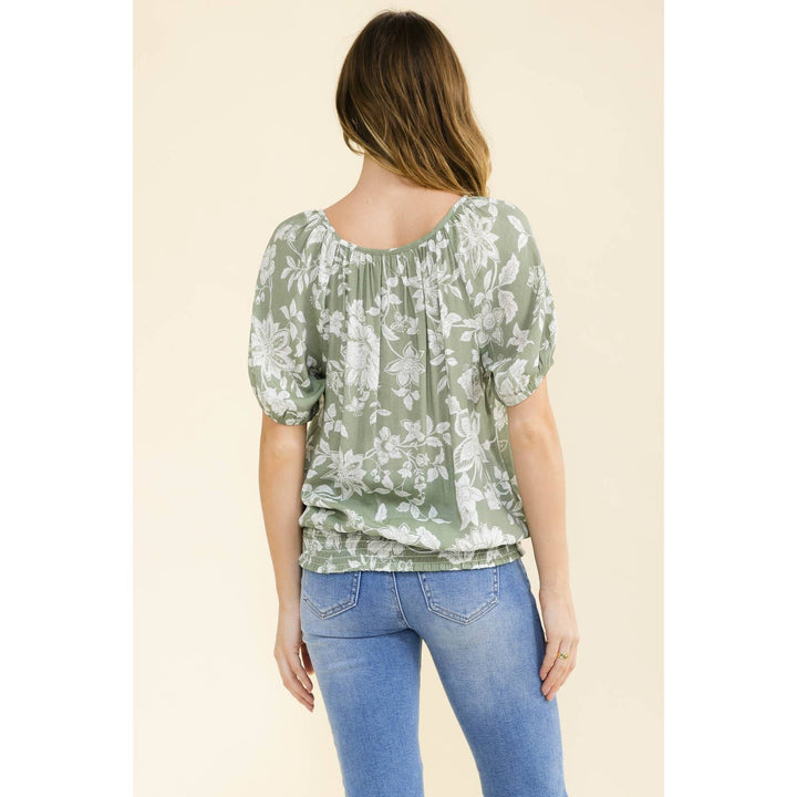 LIGHT WEIGHT BUBBLE HEM TOP