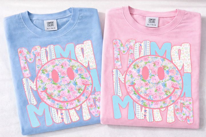Preppy Mama Floral Coquette Graphic Tee